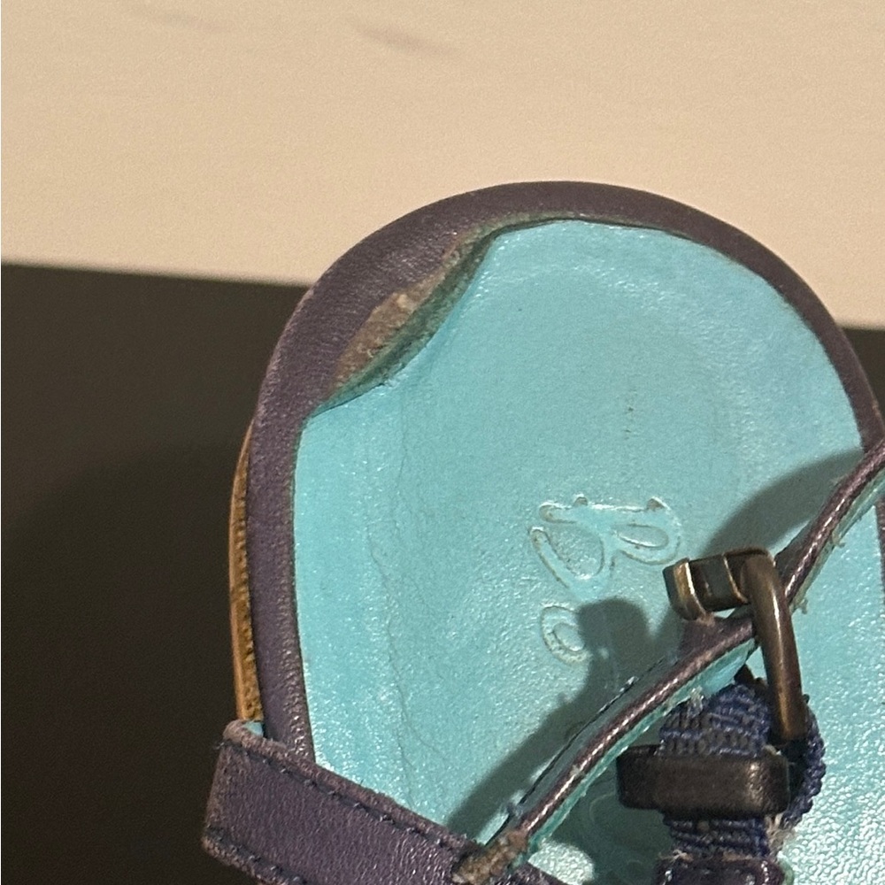 Boden Navy and Aqua Wedge Sandals - Picture 5 of 6